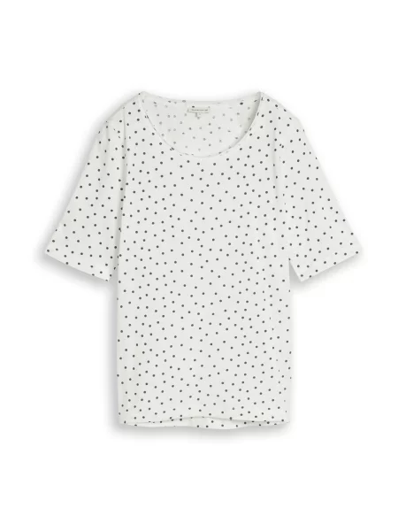 TOM TAILOR Tricou bleumarin alb