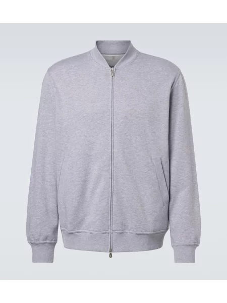 Svetr Brunello Cucinelli jersey šedý