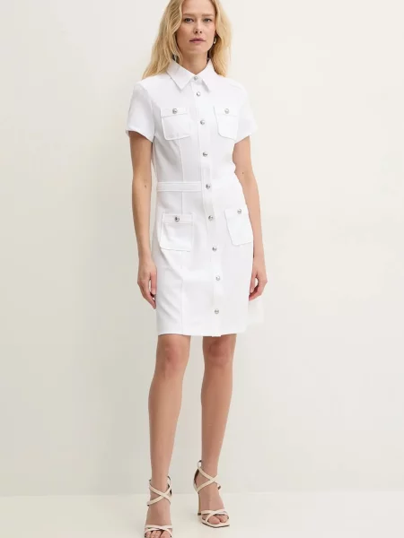 Guess Rochie tip cămașă alb