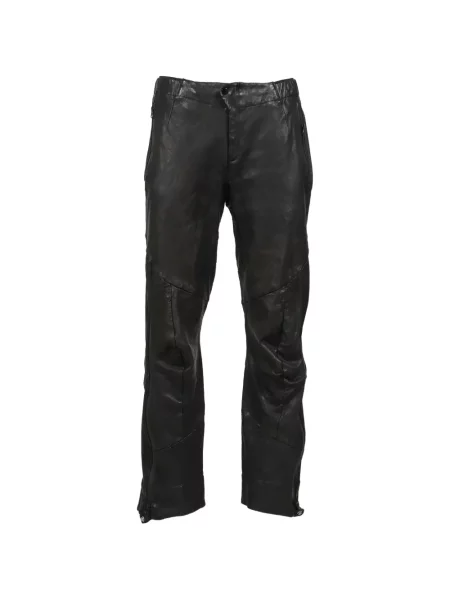Pantaloni No Bishop No King din piele negru