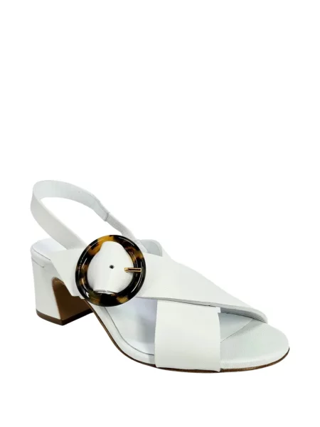 Sandale Madison.maison din piele cu cataramă slingback alb