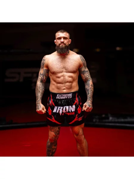 Spodenki Muay Thai EXTREME HOBBY IRON FORCE czerwone