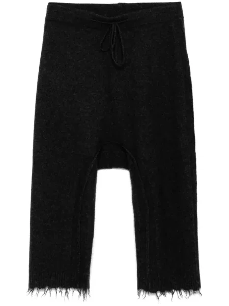 Dzianinowe spodnie Rundholz o krotszym kroju szare