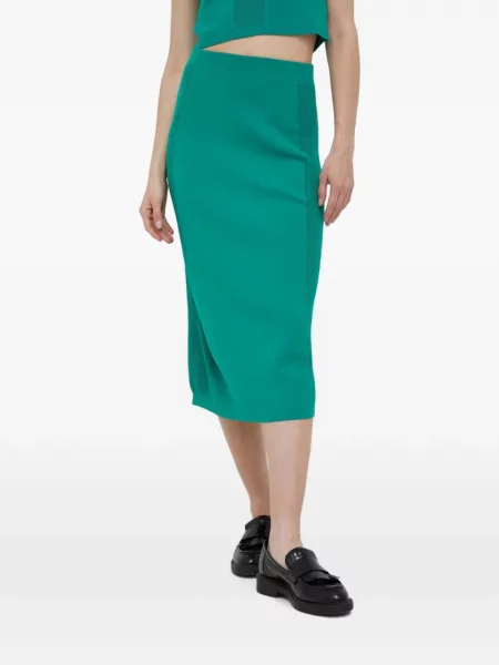 Fustă tip creion Benetton tricotate verde