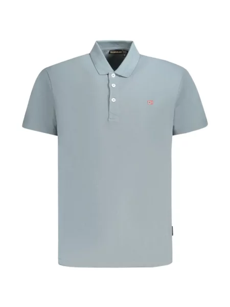 Tricou polo Napapijri cu autograf gri