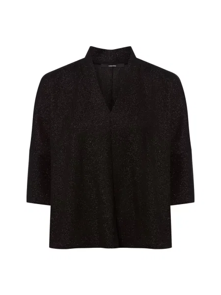 Someday Bluza Ushimmer Kobiety czarny|srebrny wypukły wzór tkaniny M czarna