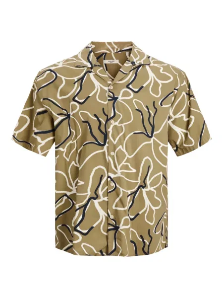 JACK & JONES Cămașă JPRBLADrew ecru / oliv negru