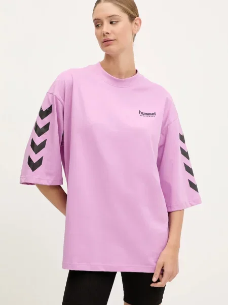 Тениска Hummel дамска лилаво виолетово