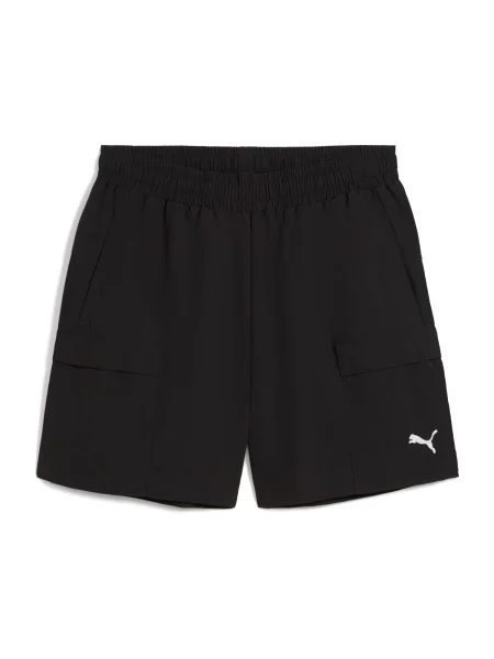 PUMA Kargo hlače WARDROBE ESS črna bela