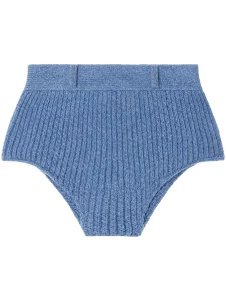 Pantaloni scurți Alanui cu talie înaltă tricotate albastru