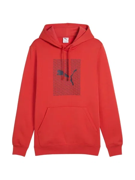 Bluza Puma Ess Logo Lab Hoodie FL czerwona