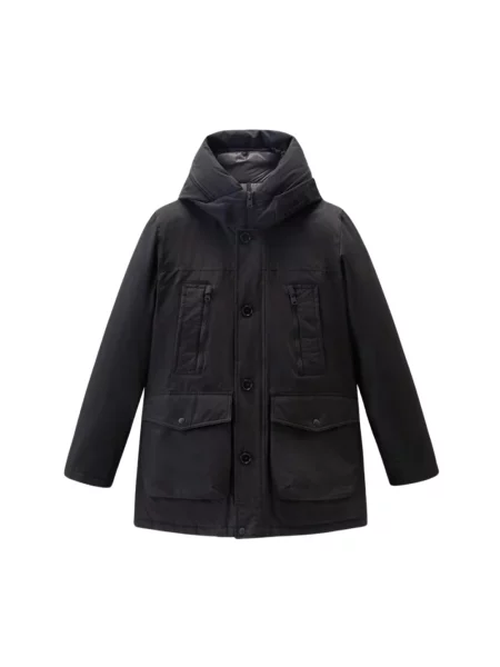 Płaszcz Woolrich wełniany czarny