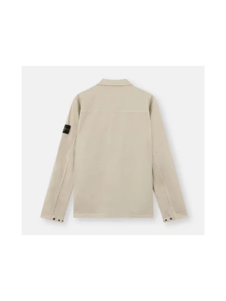 Kurtka koszulowa Stone Island z kamieniami beżowa
