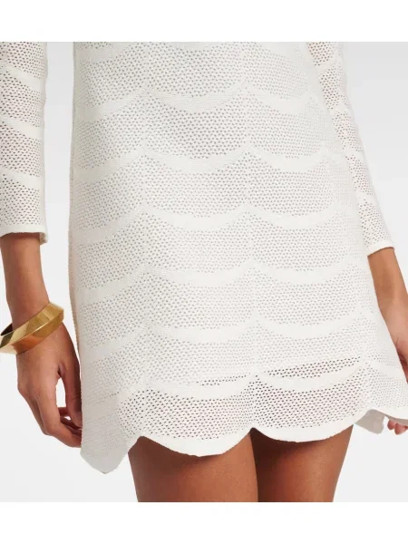 Svilen pletena obleka Tom Ford bela