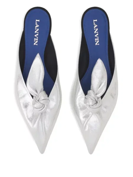 Papuci tip mules Lanvin alb