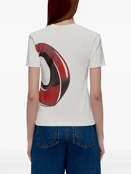 Tricou Ferragamo cu imagine alb