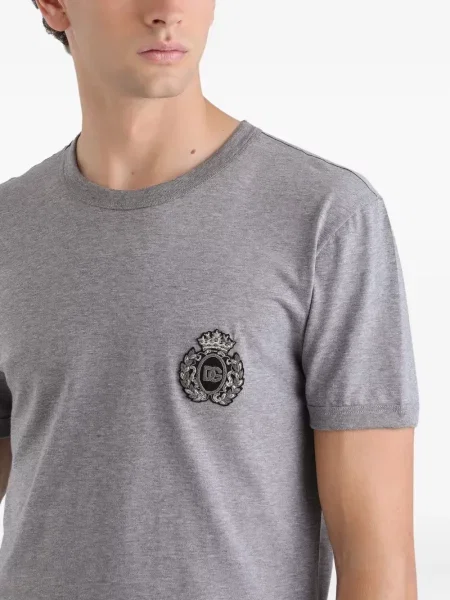 Μπλούζα Dolce & Gabbana με στρογγυλή λαιμόκοψη γκρι