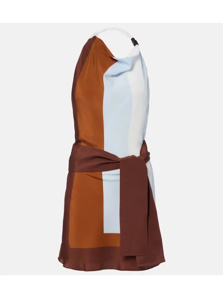 Rochie Sir de mătase cu gât halter