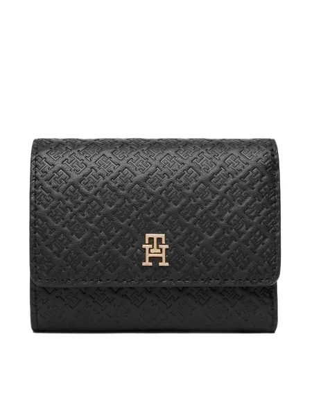 Tommy Hilfiger Πορτοφόλι Th Icon Trifold Mono μαύρο