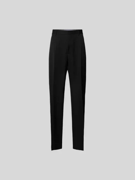 Spodnie materiałowe o kroju regular fit z kantami Dsquared2 czarne
