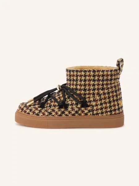 Inuikii Boots Plaid Low béžová / hnědá černá