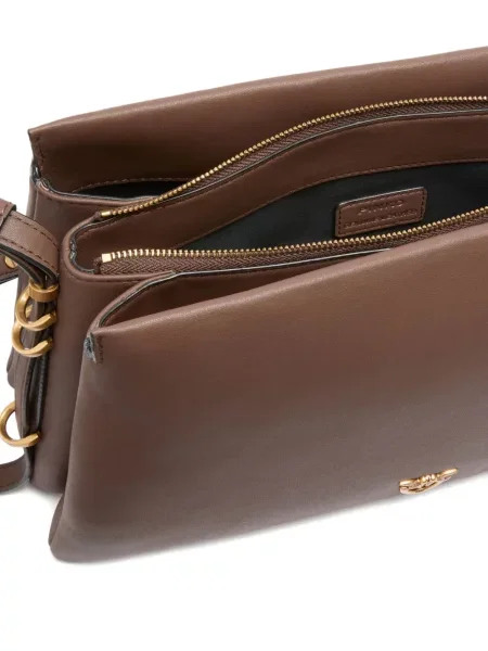 Geanta de piele Pinko din piele maro