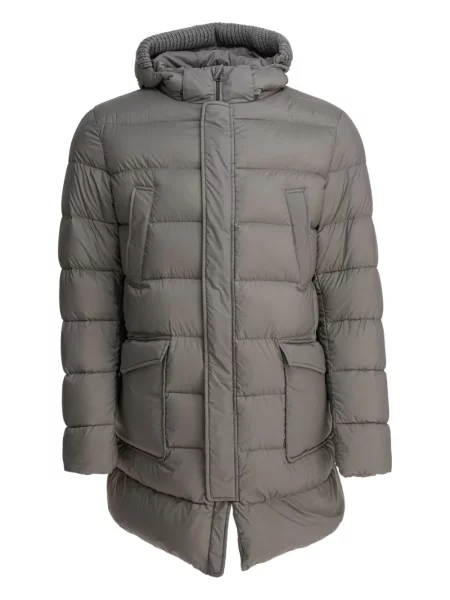 Palton Herno cu glugă gri