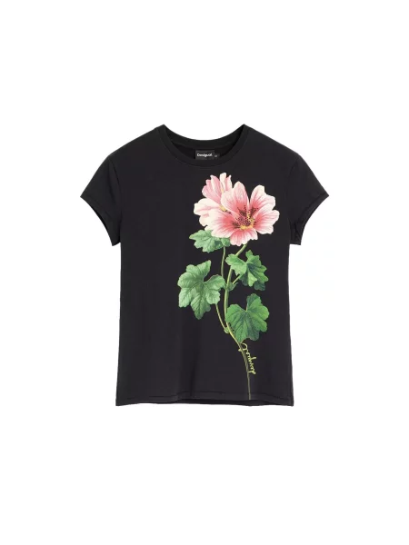 Desigual Tricou verde / roz negru