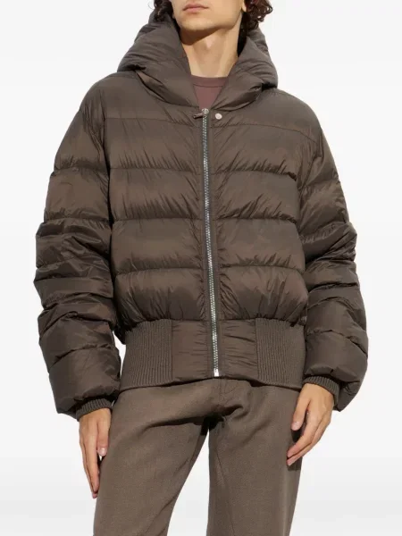 Geacă Rick Owens cu glugă maro