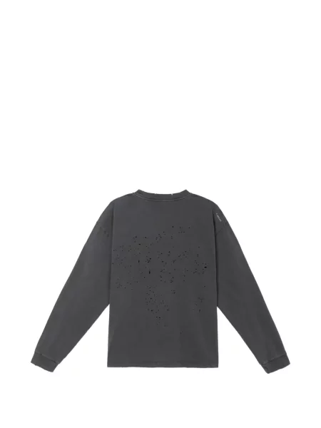 Lung tricou Satisfy zdrențuiți gri