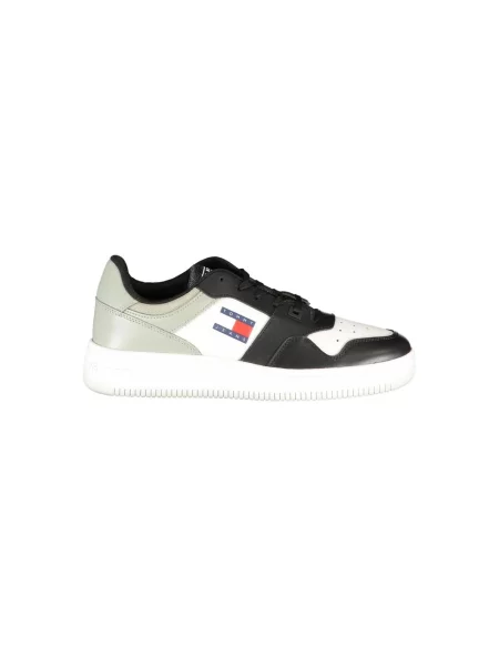 Wielobarwność trampki Tommy Jeans skórzane retro czarne