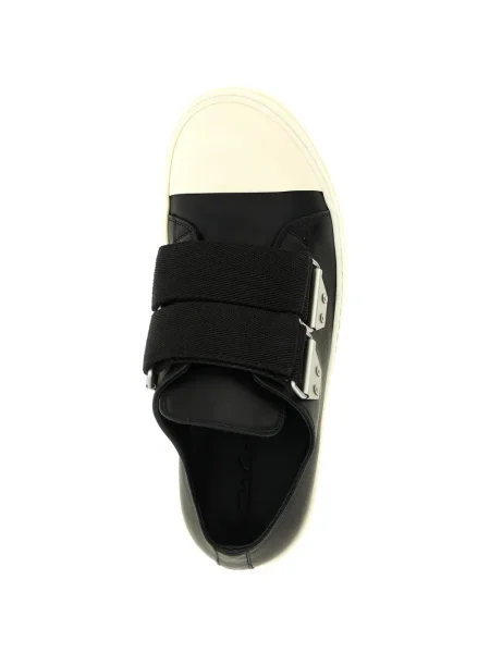 Sneakerși Rick Owens din piele cu bretele negru
