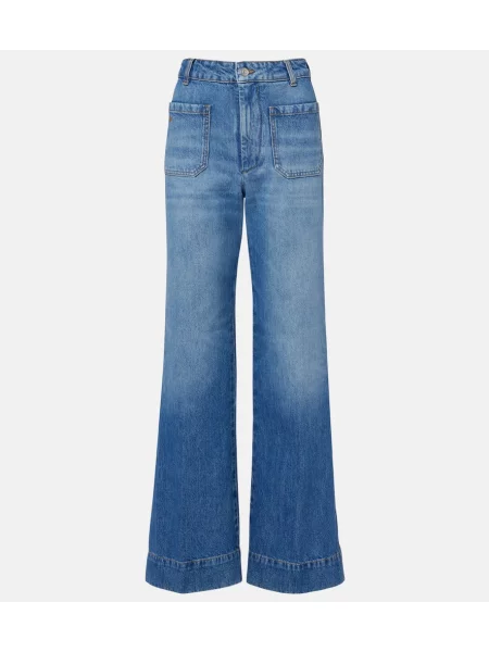 Blugi cu picior larg Victoria Beckham albastru