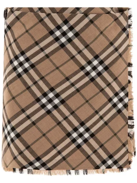 Fusta mini Burberry cu broderie în carouri