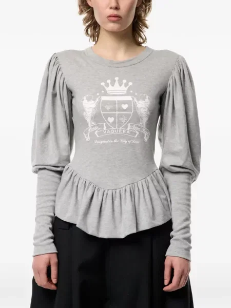 Tricou Vaquera cu imagine gri