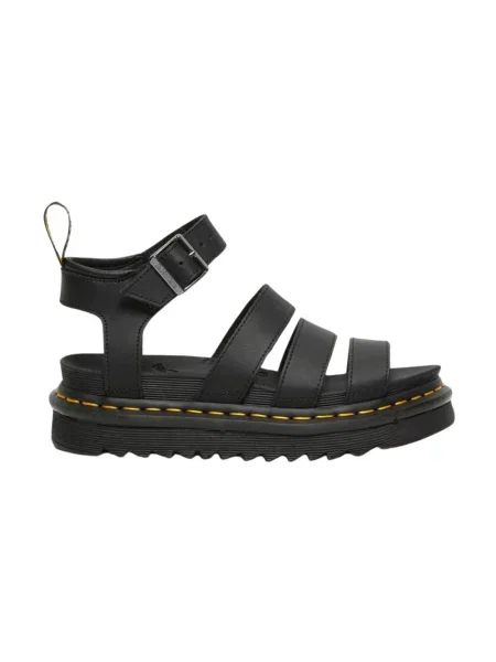 Trampki Dr. Martens skórzane na platformie czarne