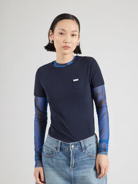 Tričko Guess Jeans modrá