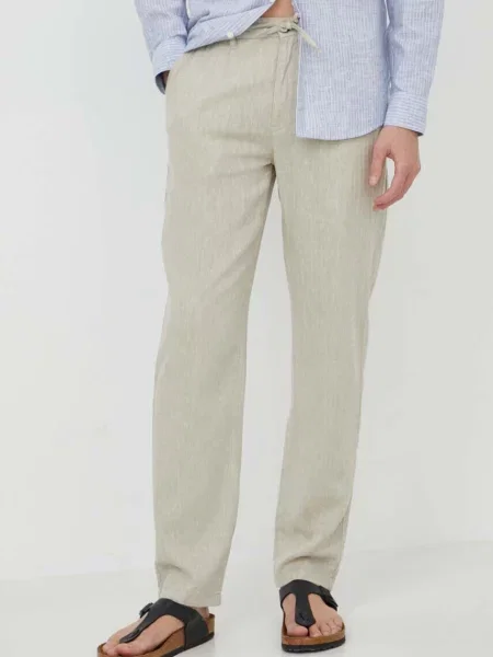 Lindbergh pantaloni din amestec de in drept bej