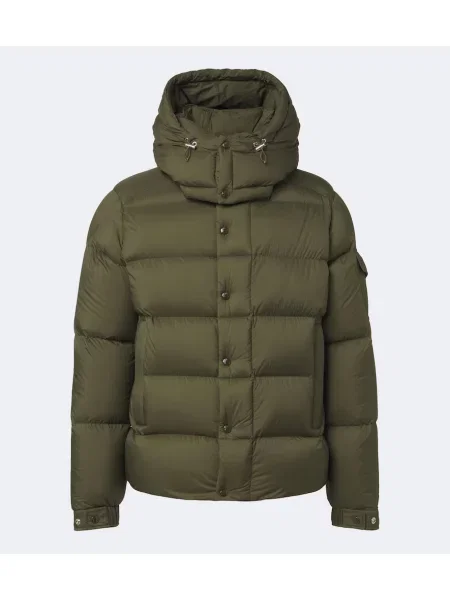 Geacă cu puf Moncler Maya cu glugă verde