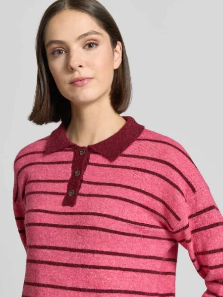 Sweter z dzianiny z dodatkiem wełny model SAGE' Ichi