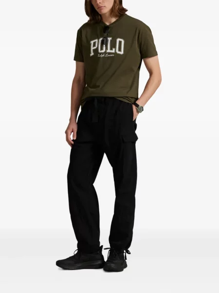 Μικρός κασκέτο Polo Ralph Lauren με χαμηλή μέση υφαίνω διαγωνίως πράσινο