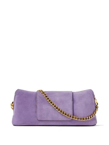 Geantă plic Versace din piele de căprioară violet