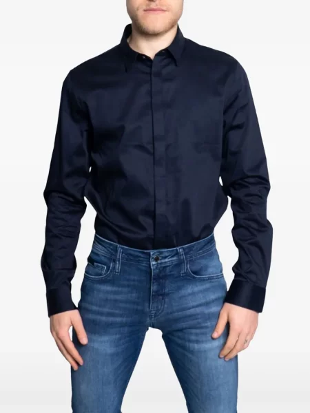 Lung cămașă Armani Exchange albastru