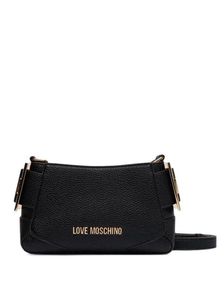 Geanta crossbody Love Moschino cu cataramă negru