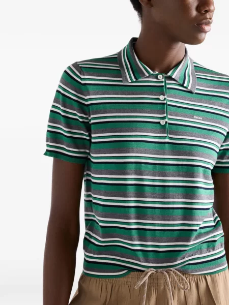 Scurt tricou polo Prada verde