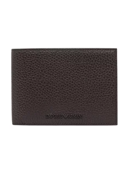 Emporio Armani portfel skórzany brązowy