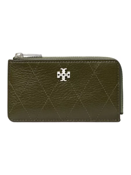 Portfel Tory Burch skórzany zielony