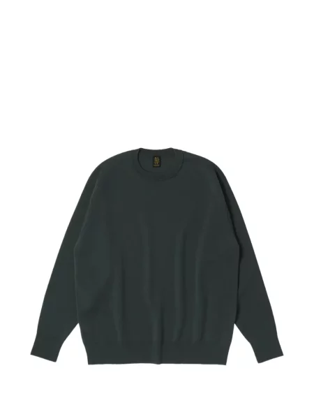 Pulover Batoner Japan tricotate cu decolteu rotund verde