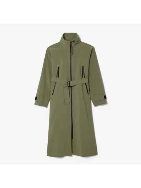 Lacoste Trencz Z Kapturem Oversize Khaki zielony