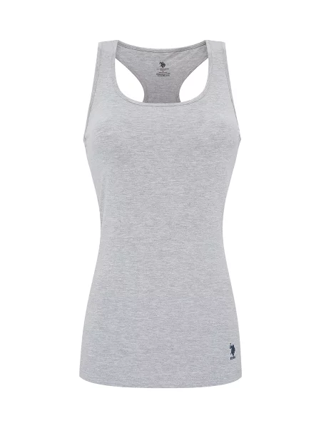 Меланжеве поло U.s. Polo сіре